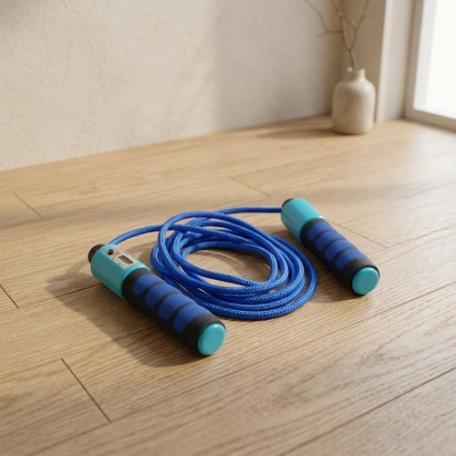 WalkHaven Count jump rope, blue, with counter handle